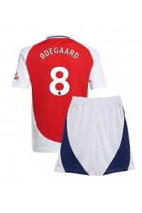 Fotbalové Dres Arsenal Martin Odegaard #8 Dětské Domácí Oblečení 2024-25 Krátký Rukáv (+ trenýrky)